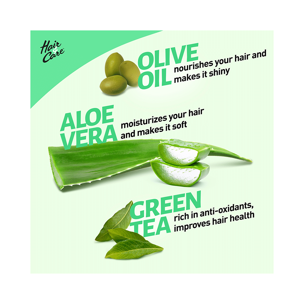Hair & Care Triple Blend Aloe Vera, Olive Oil & Green Tea Damage Repair Hair Oil with Hair & Care 100ml Hair Oil - Image 4