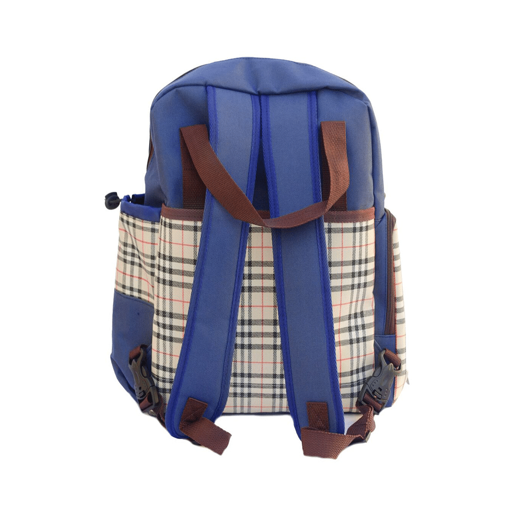 Polka Tots Waterproof Diaper Bag for Travel, Mothers Blue with Changing Mat - Image 4