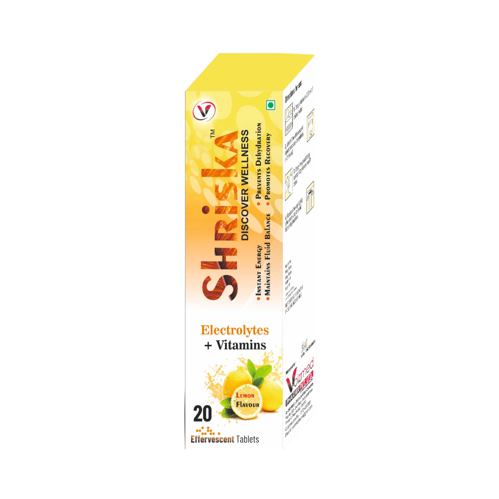 Shriska Electrolytes + Vitamins Effervescent Tablet Lemon