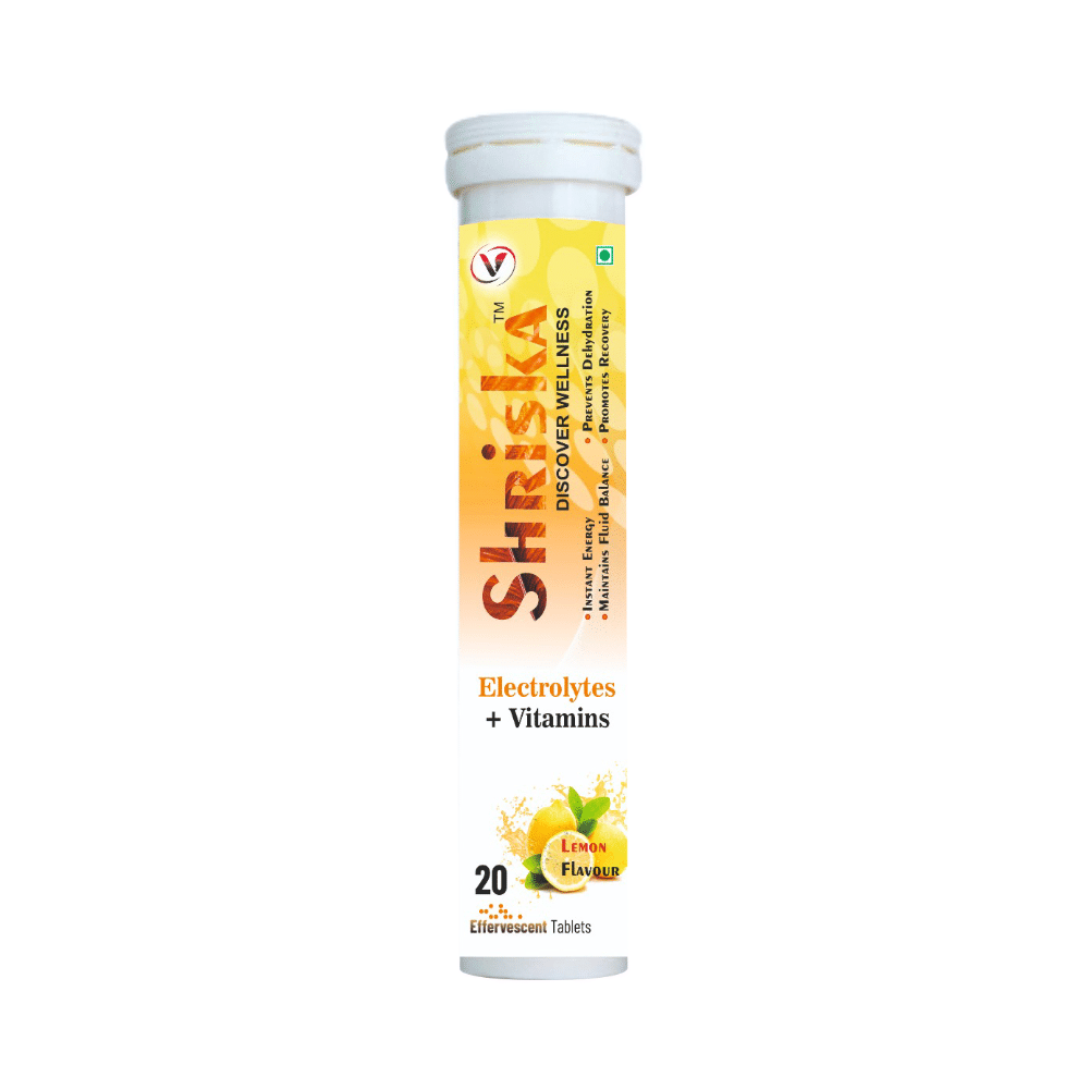 Shriska Electrolytes + Vitamins Effervescent Tablet Lemon - Image 2