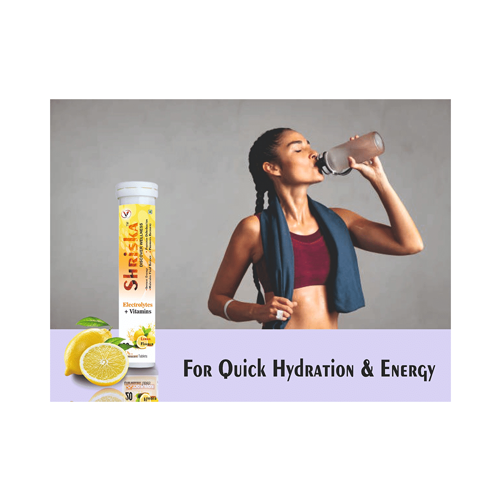 Shriska Electrolytes + Vitamins Effervescent Tablet Lemon - Image 6