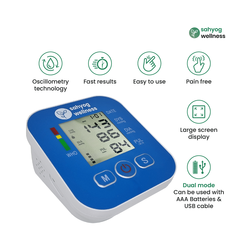 Sahyog Wellness Automatic Upper Arm Digital Blood Pressure Monitor (XXL Cuff) - Image 3