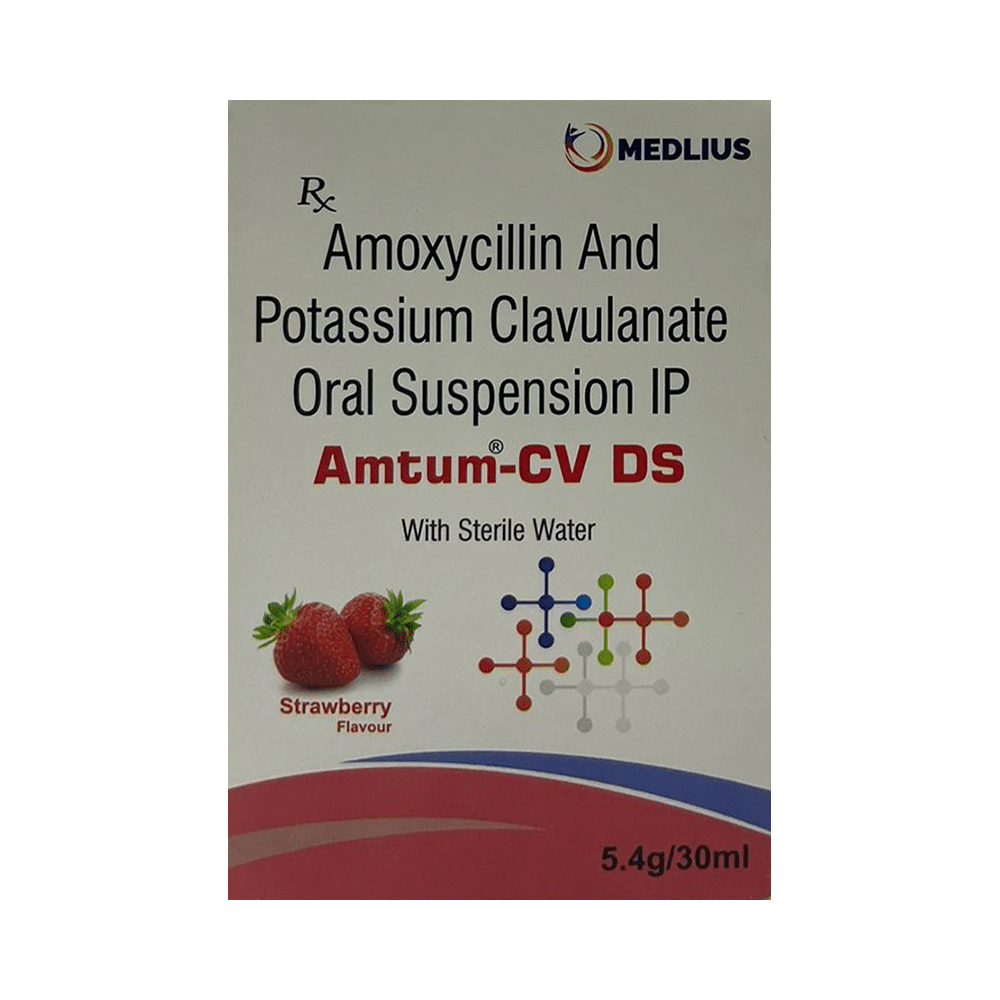 Amtum-CV DS Oral Suspension Strawberry - Image 1