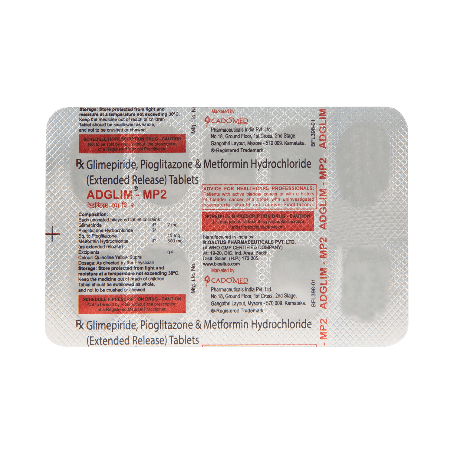 Adglim MP 2mg/500mg/15mg Tablet - Image 6