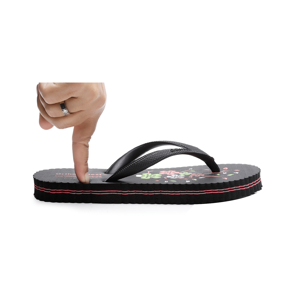 Ortho + Rest Women's Cool Extra Soft and Comfortable Orthopedic Flip Flops for Home Daily Use Black 7 - Image 3