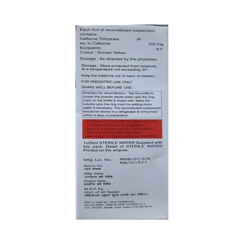 Faci 100 Dry Syrup - Image 2