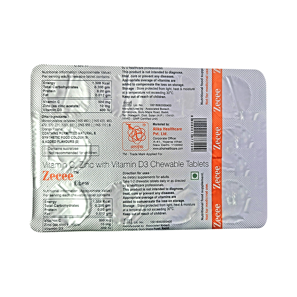 Zecee Chew Chewable Tablet Orange - Image 3