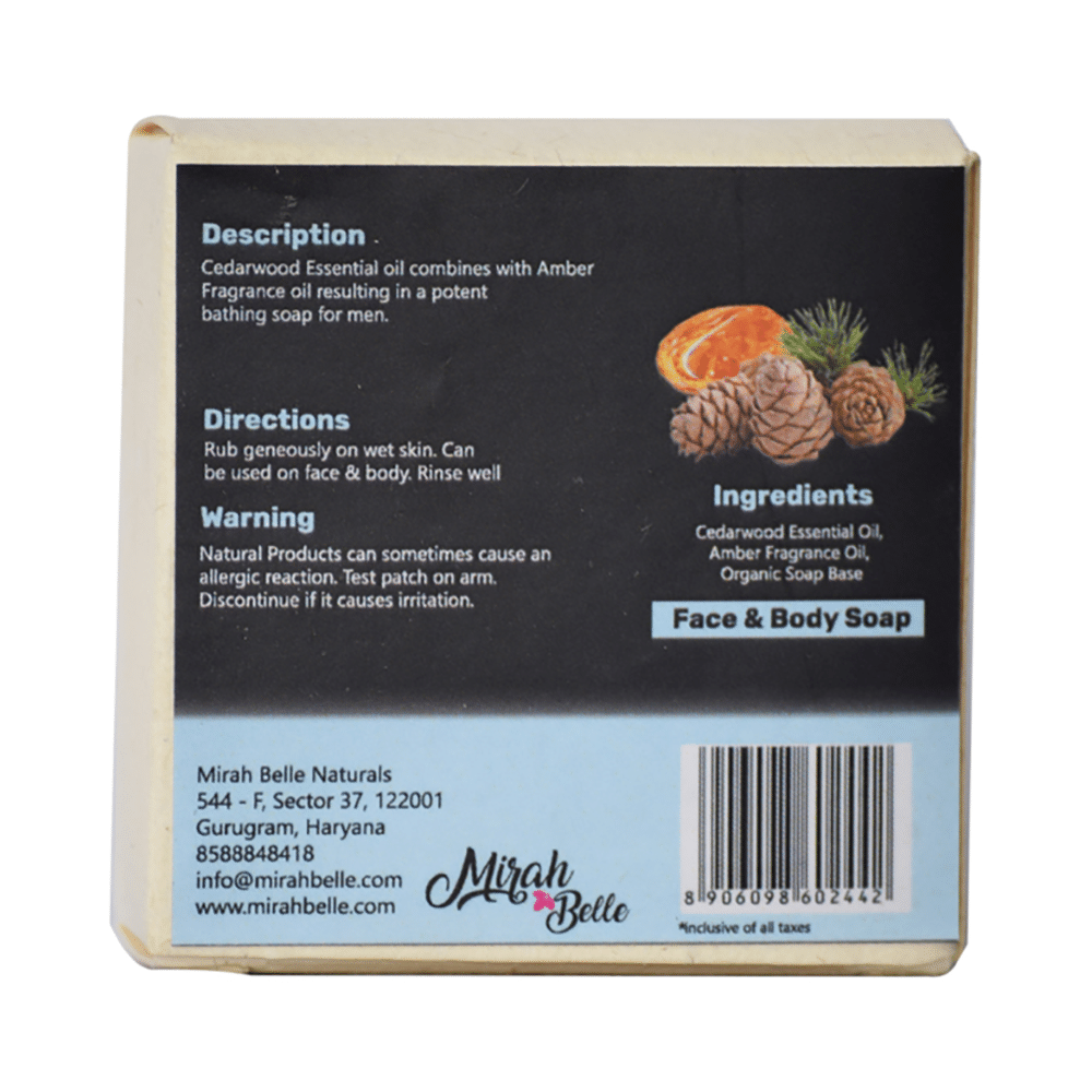 Mirah Belle Cedarwood Amber Men Soap - Image 2