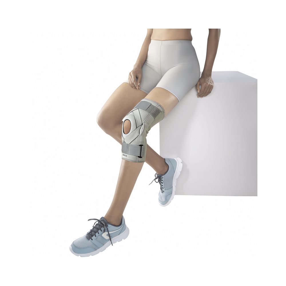 Vissco Neoprene Hinged Patella Knee Brace Large Grey - Image 2