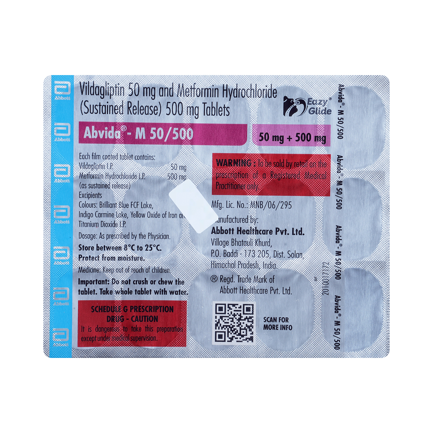 Abvida-M 50/500 Eazy Glide Tablet SR - Image 5