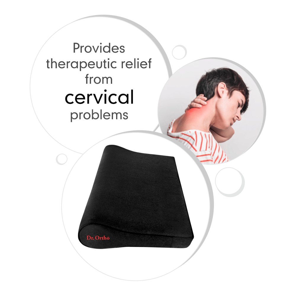 Dr Ortho Orthopaedic Cervical Pillow Universal Black - Image 3