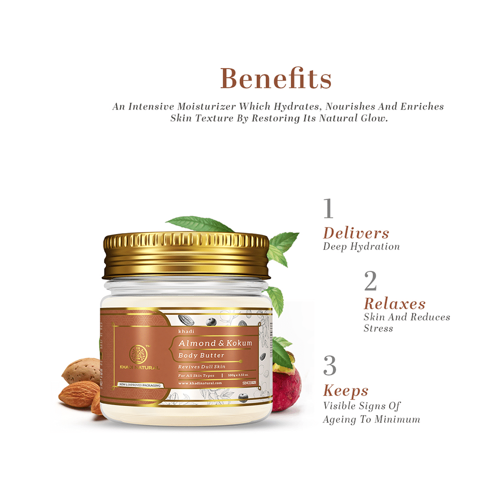 Khadi Naturals Ayurvedic Almond & Kokum Body Butter - Image 4