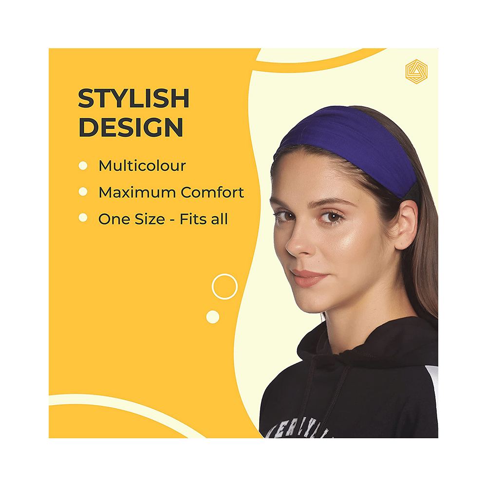Boldfit Gym Head Band Blue - Image 2
