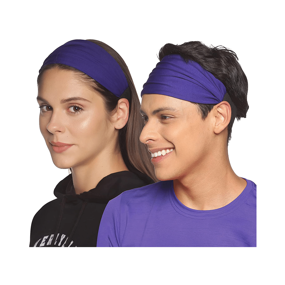 Boldfit Gym Head Band Blue - Image 1