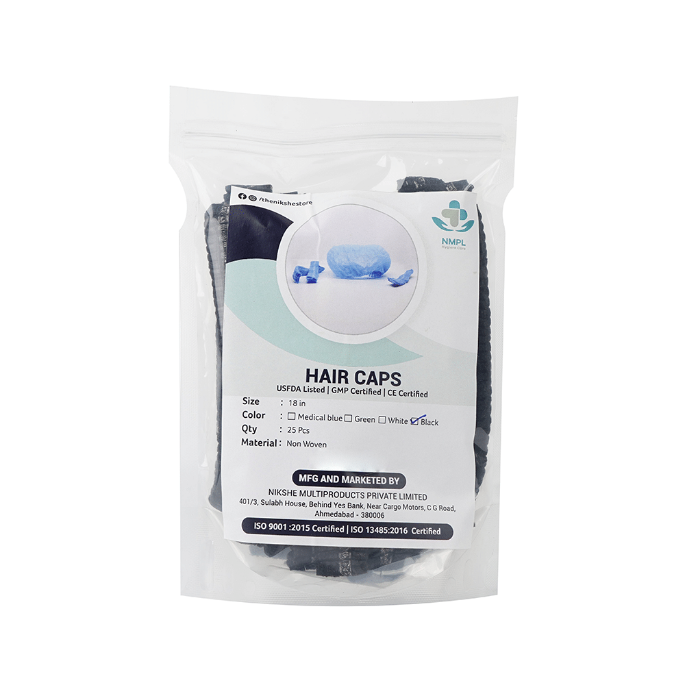 NMPL Hygiene Care Hair Cap Black - Image 1
