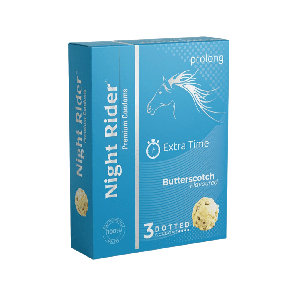 Night Rider Extra Time Dotted Condom Butterscotch - Image 2