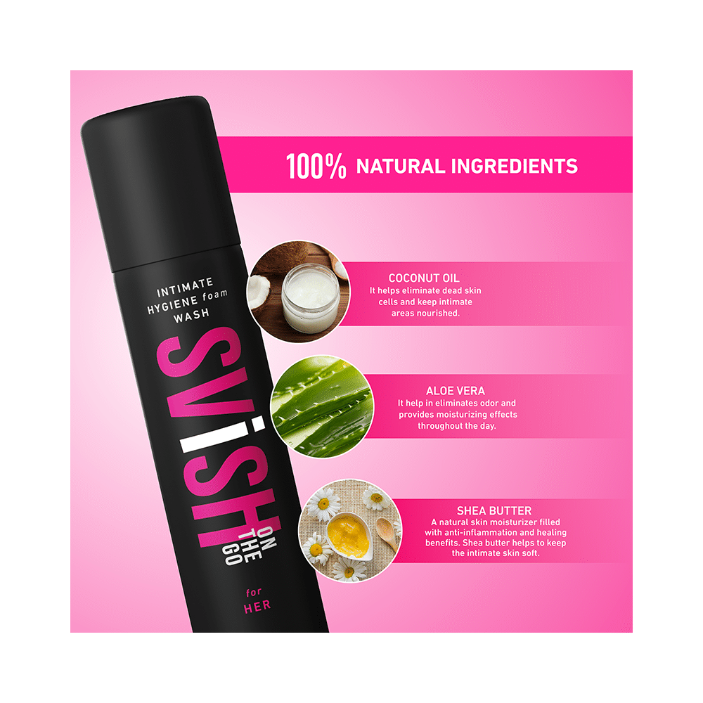 Svish On The Go Intimate Hygeine Foam Wash for Her (75ml Each) - Image 5