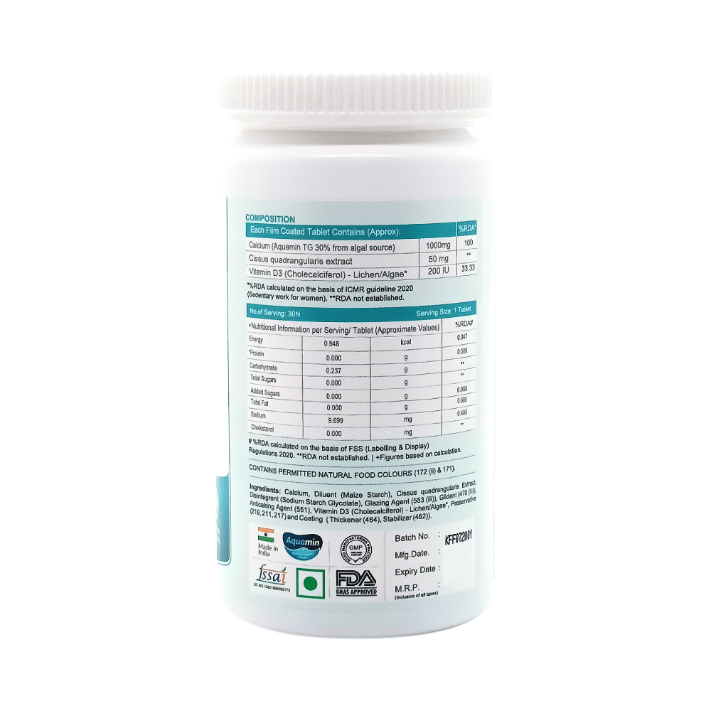 6th and Natural Algal Calcium with Vegan Vitamin D3 Tablet - Image 2