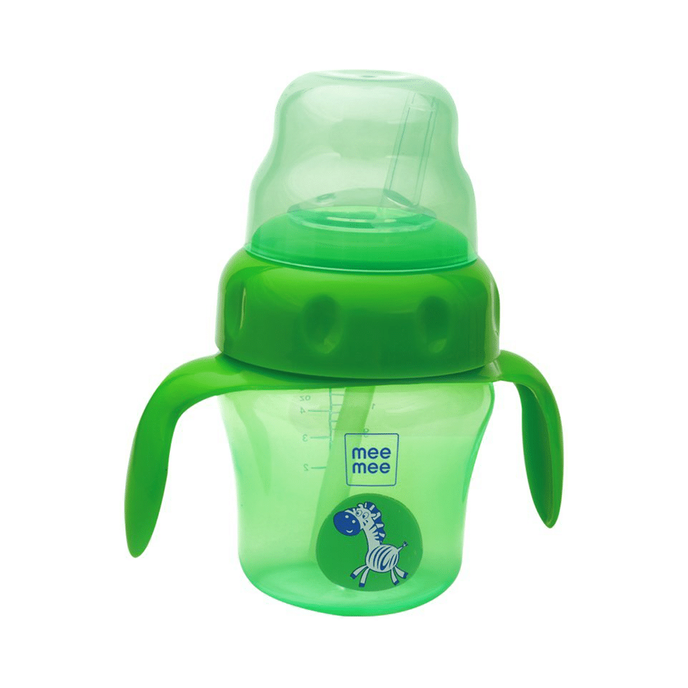 Mee Mee 2 in 1 Spout and Straw Sipper Cup Green - Image 4