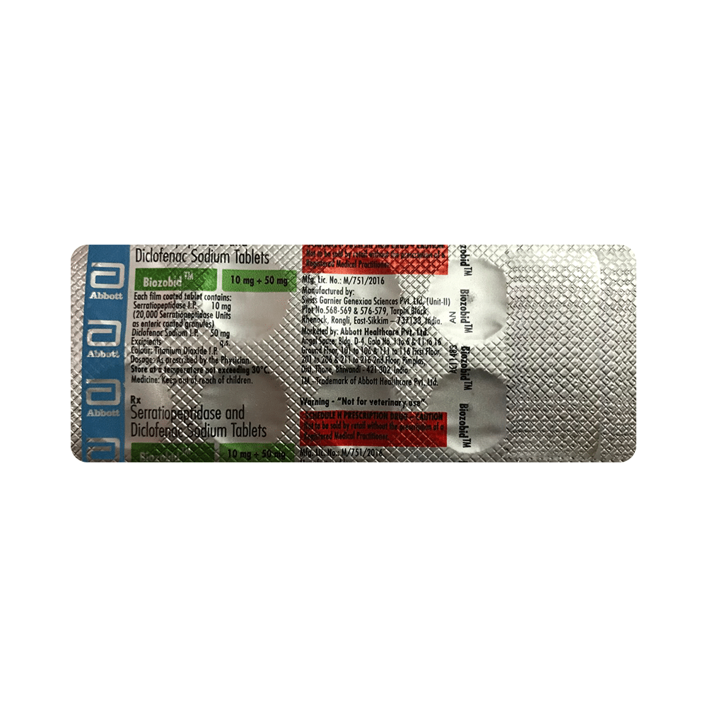 Biozobid 50mg/10mg Tablet - Image 3