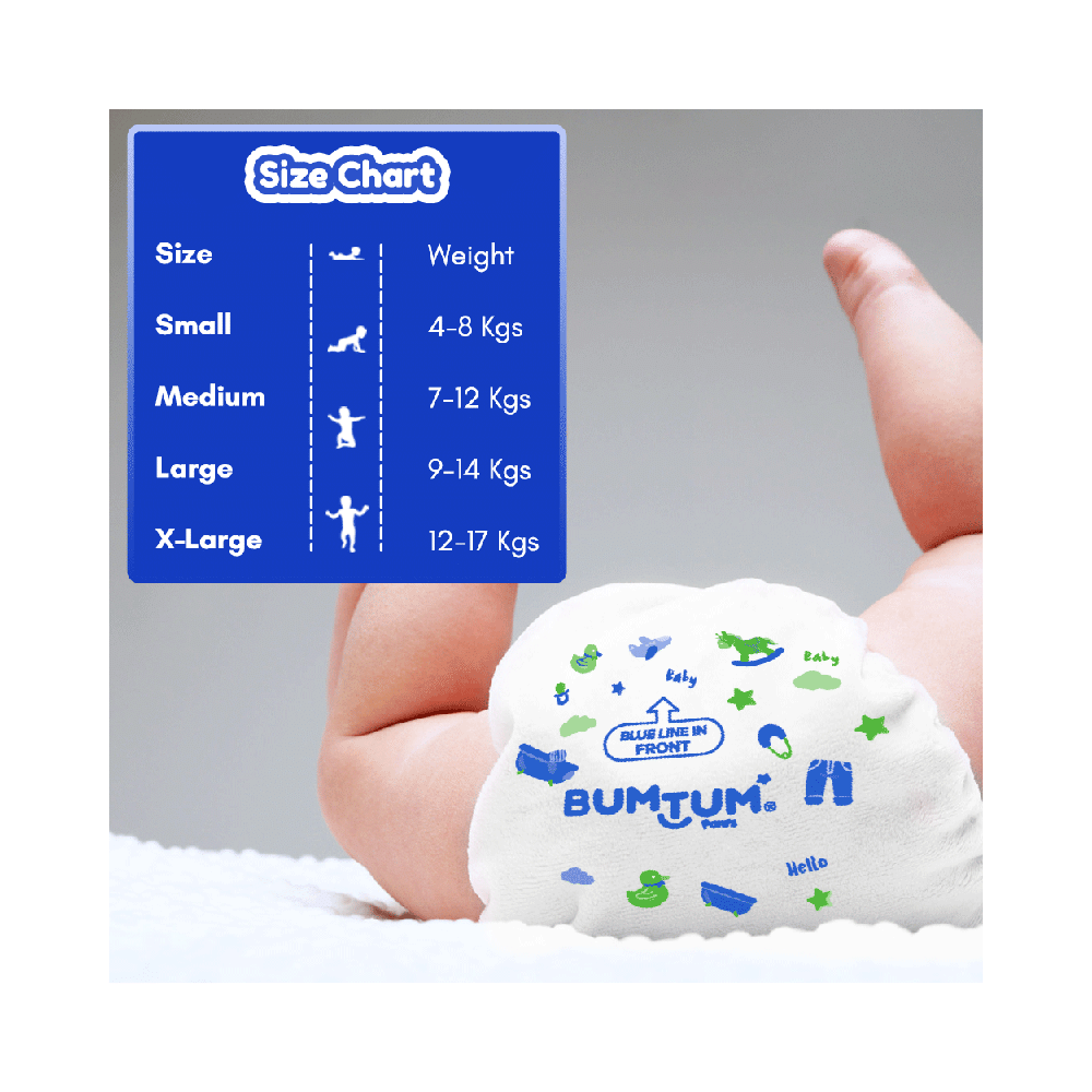 Bumtum Ultrasoft Baby Diaper Pants, Cottony Soft High Absorb Technology (72 Each) Medium - Image 7