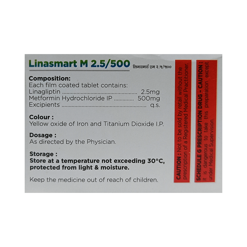 Linasmart M 2.5/500 Tablet - Image 2