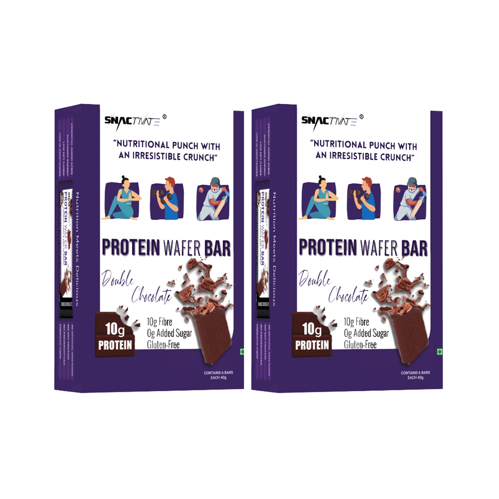 Snactivate Protein Wafer Bar (40gm Each) Double Chocolate