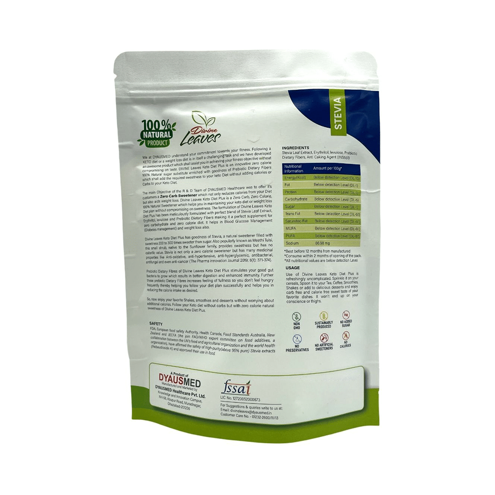 Divine Leaves Keto Diet Plus Sugar Free Prebiotic Sweetener - Image 2