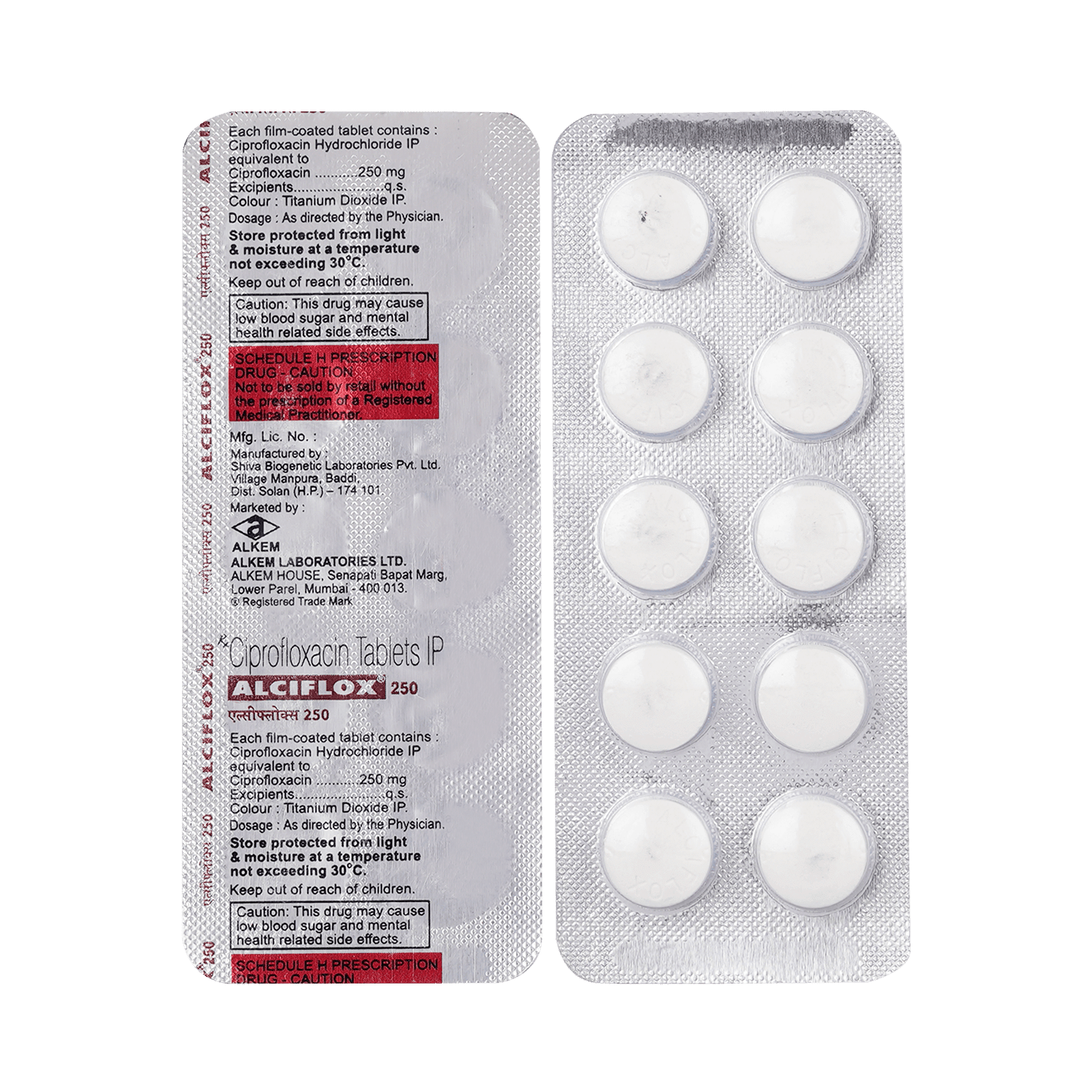 Alciflox 250mg Tablet - Image 1