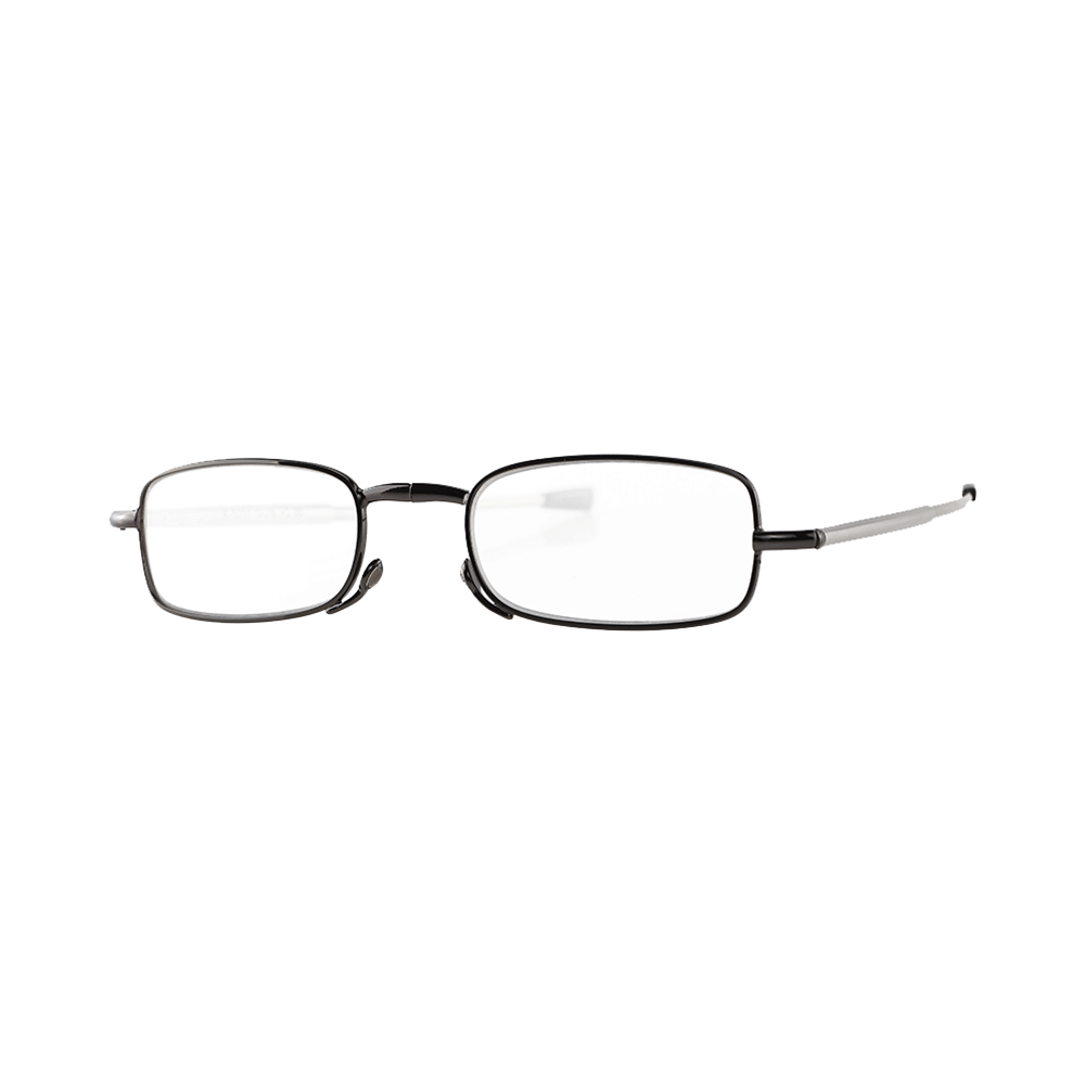 Klar Eye K 5011 Fold Full Rim Metal Power Reading Glasses for Men and Women Gun Optical Power +0.75 - Image 1