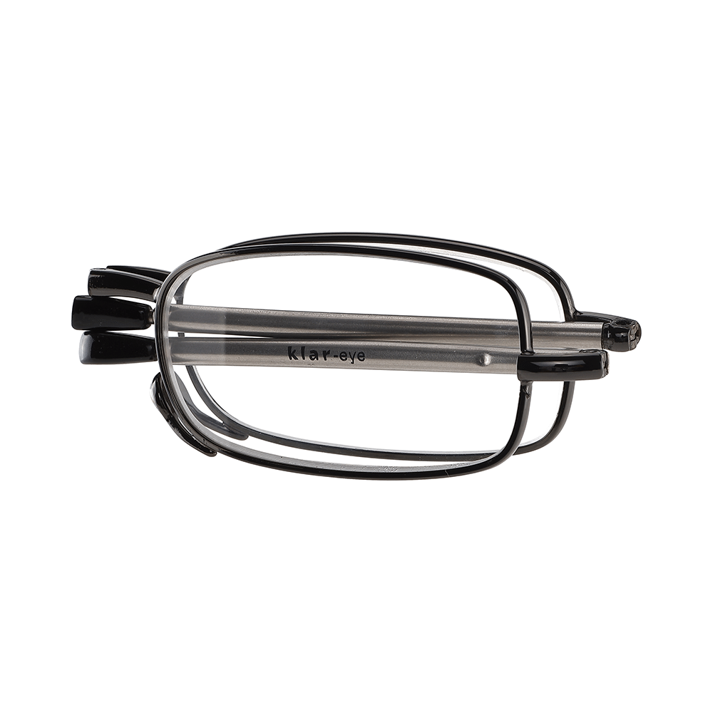 Klar Eye K 5011 Fold Full Rim Metal Power Reading Glasses for Men and Women Gun Optical Power +0.75 - Image 2