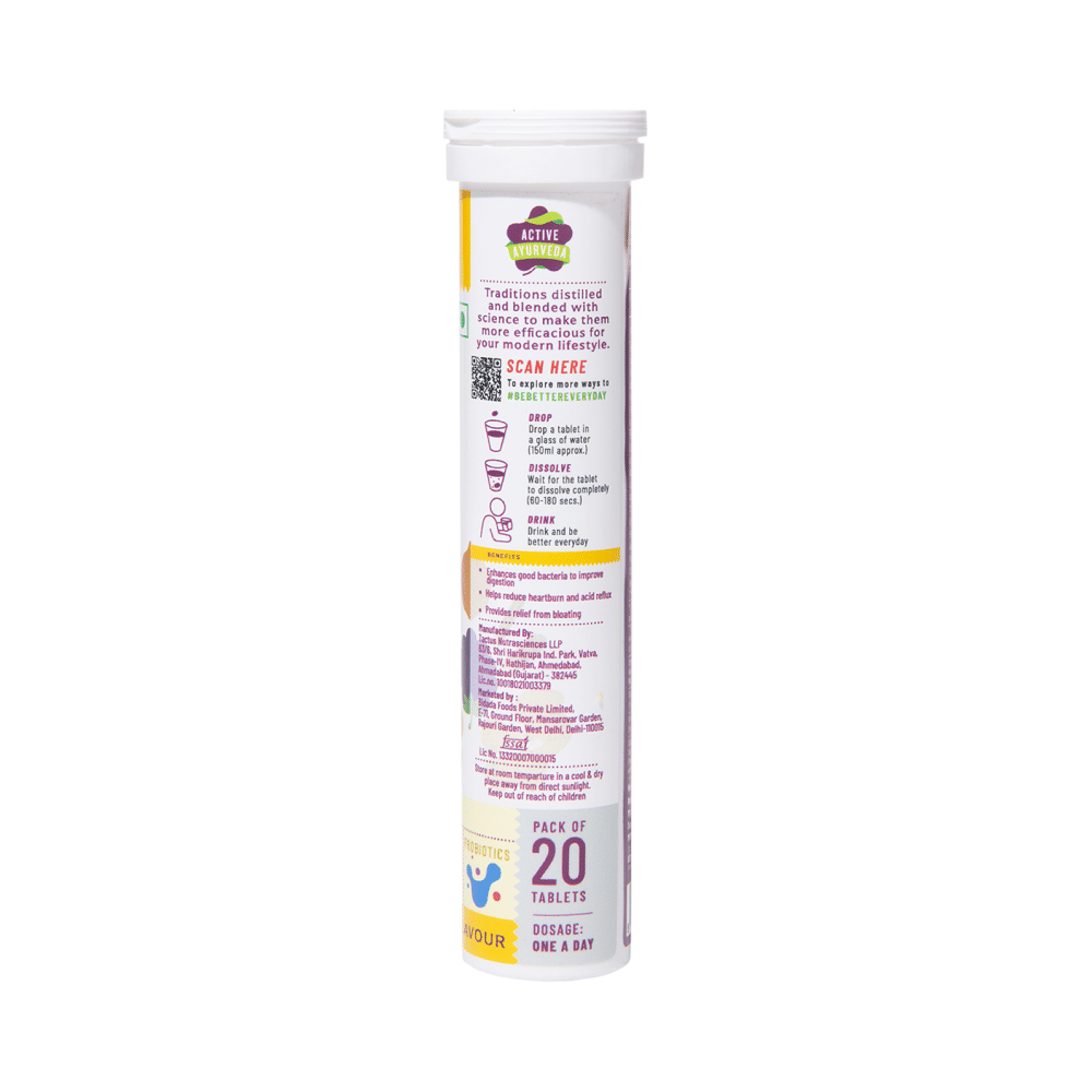 Panchamrit Gut Health Effervescent Tablet with Goodness of Mulethi, Ginger & Probiotics Zesty Lemon - Image 2