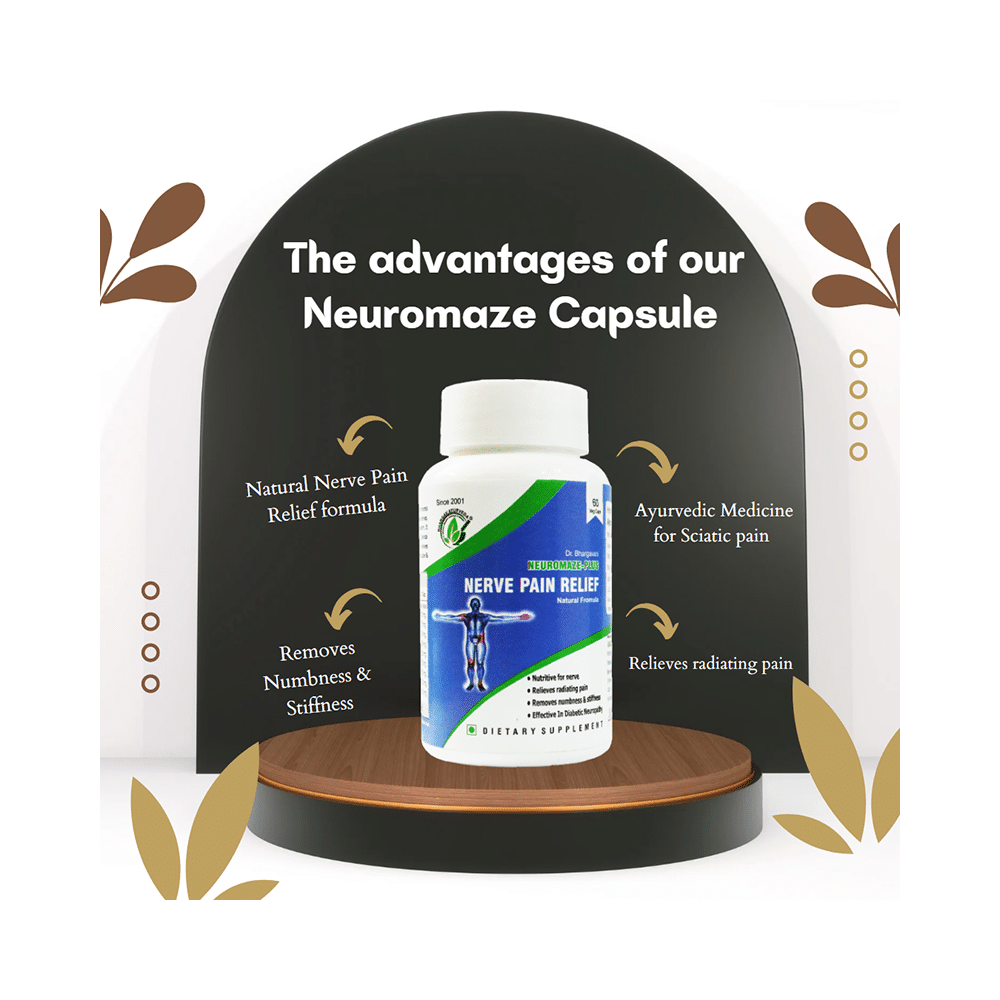 Dr.Bhargav’s Neuromaze-Plus Nerve Pain Relief Veg Capsules (60 Each) - Image 5