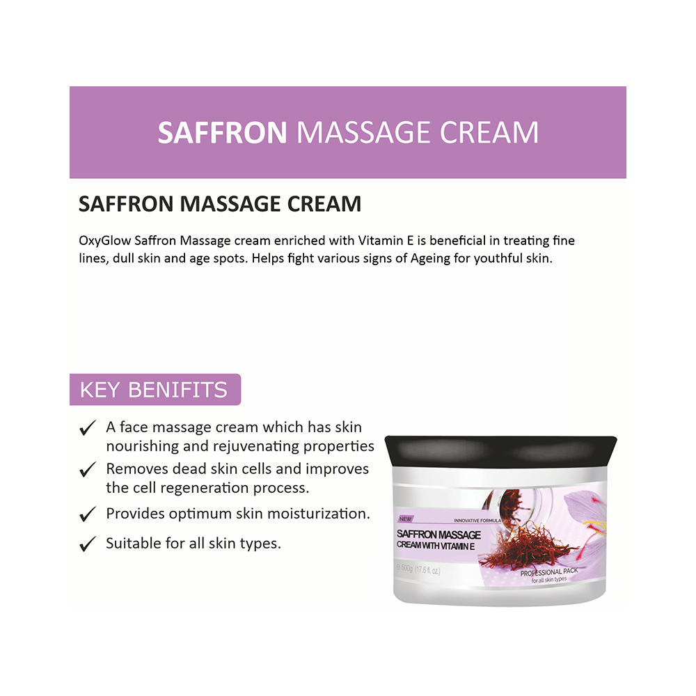 Oxyglow Herbals Saffron Massage Cream - Image 3
