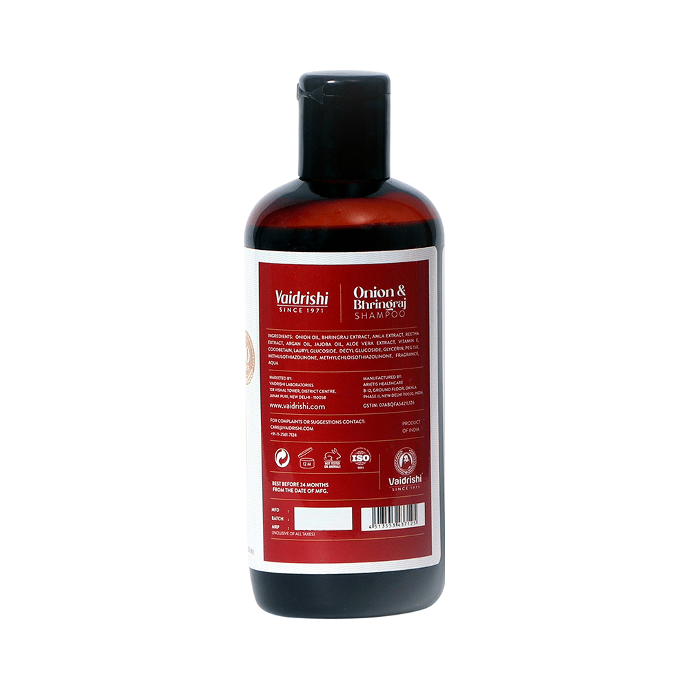 Vaidrishi Onion & Bhringraj Anti Hair Fall Shampoo - Image 2