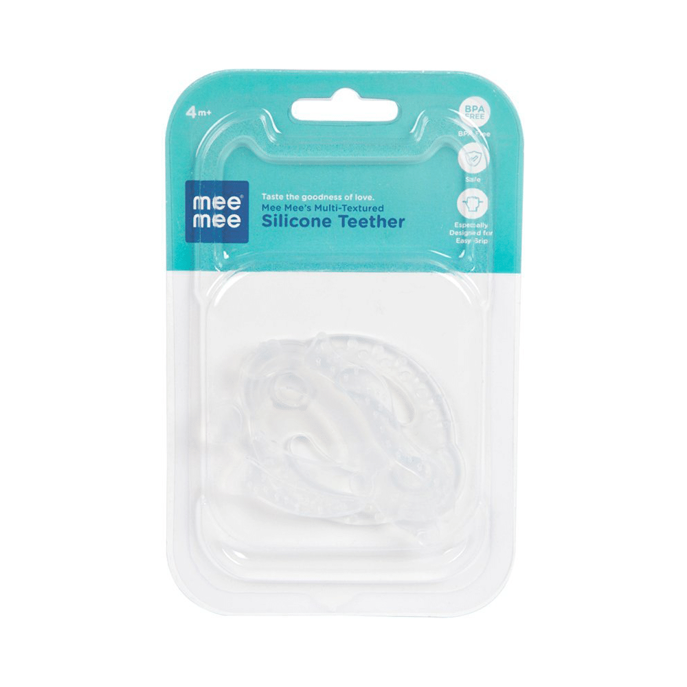 Mee Mee Multi-Textured Silicone Teether White - Image 1