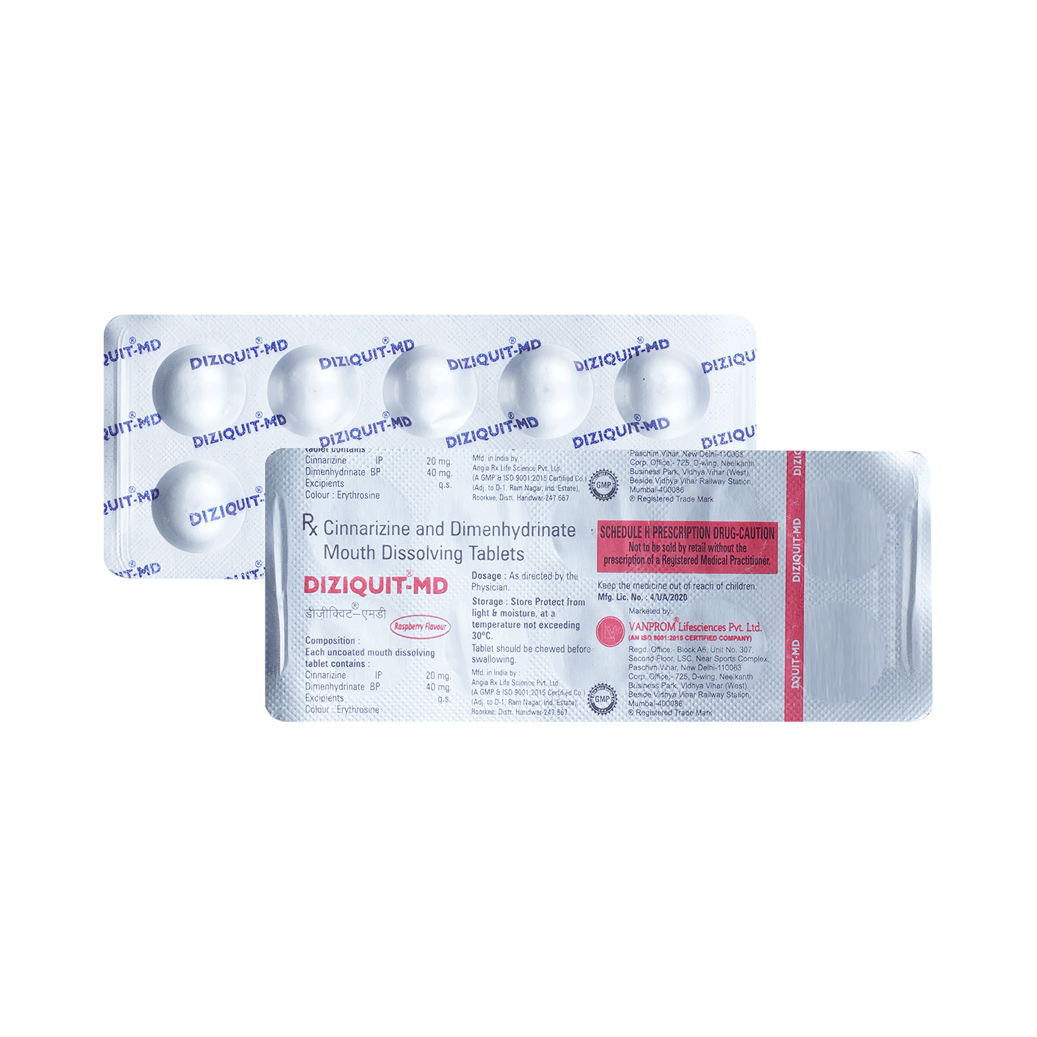 Diziquit-MD Tablet Raspberry