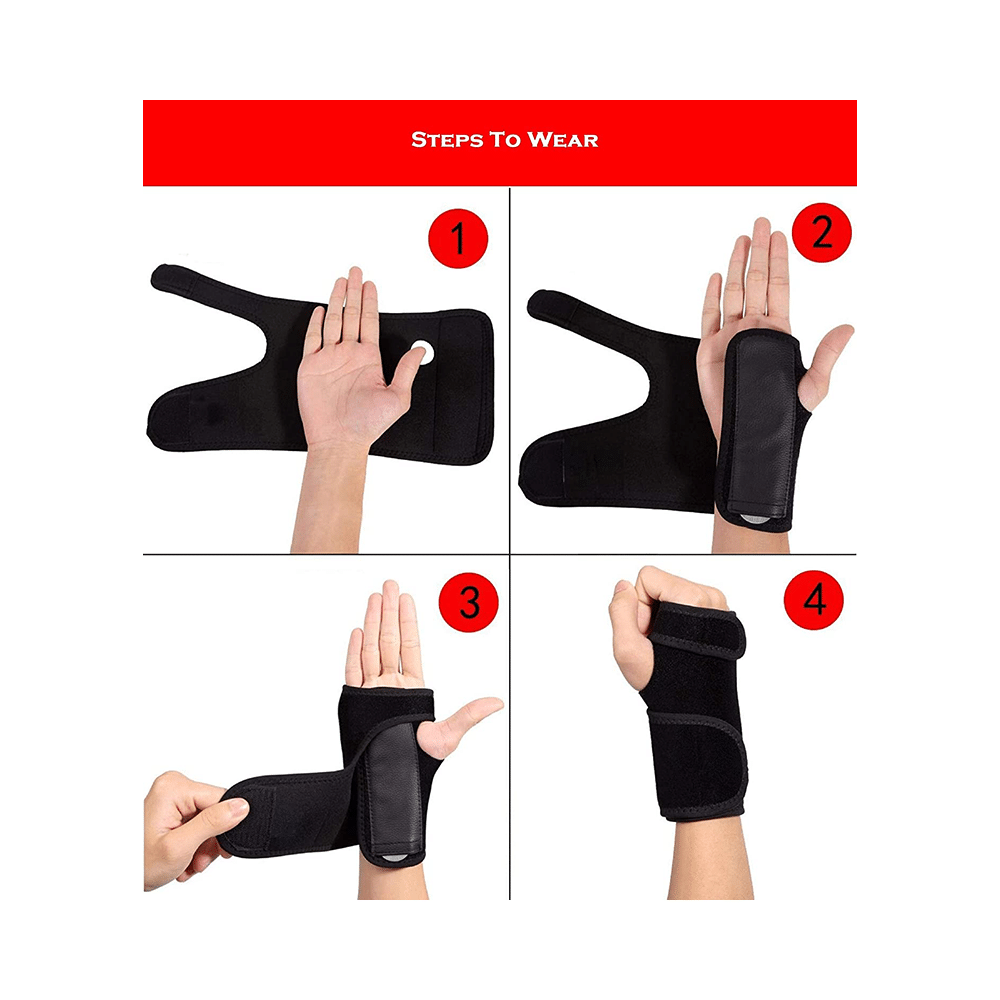 Skudgear Adjustable Wrist Support Brace with Removable Steel Plate Right - Image 4