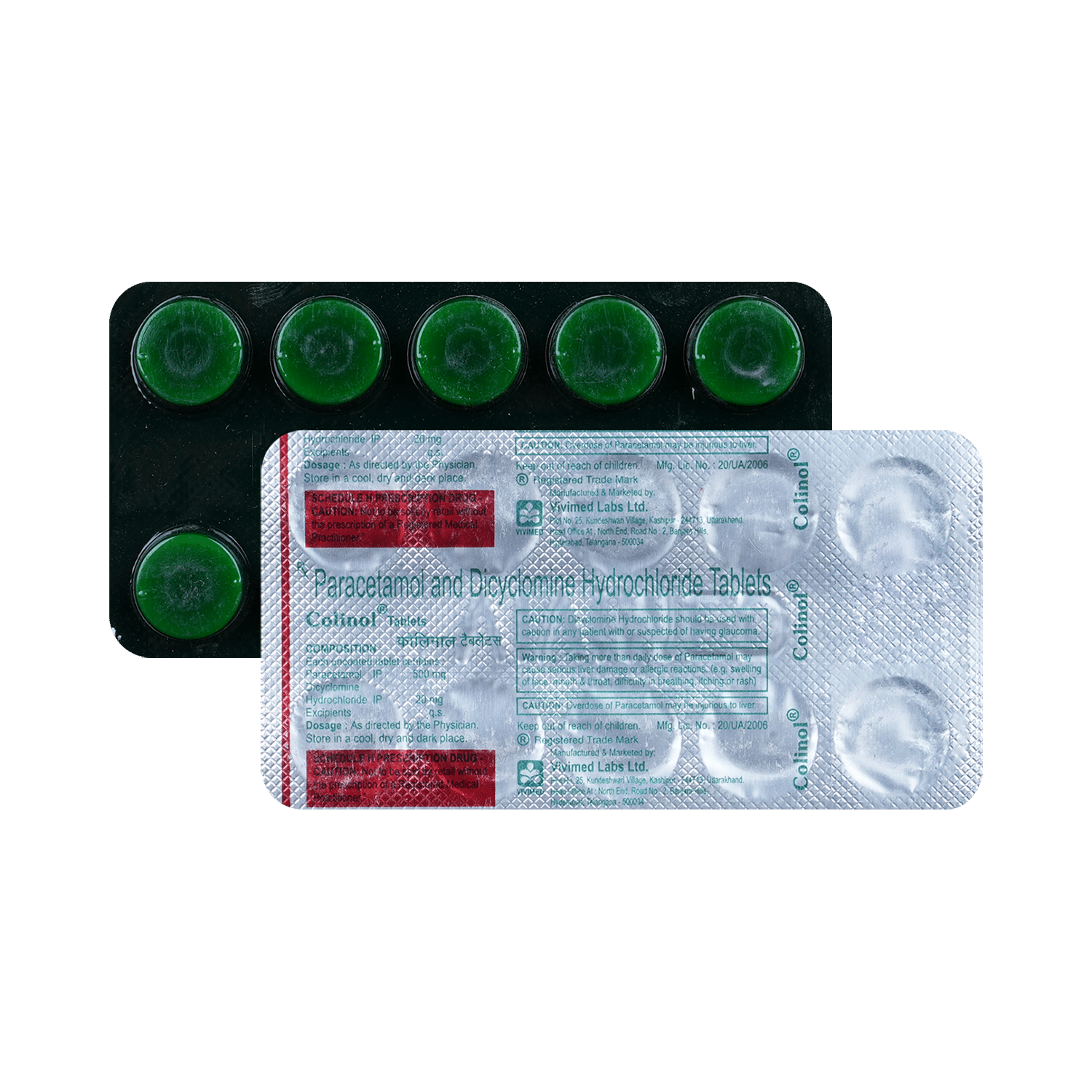 Colinol 20 mg/500 mg Tablet - Image 1