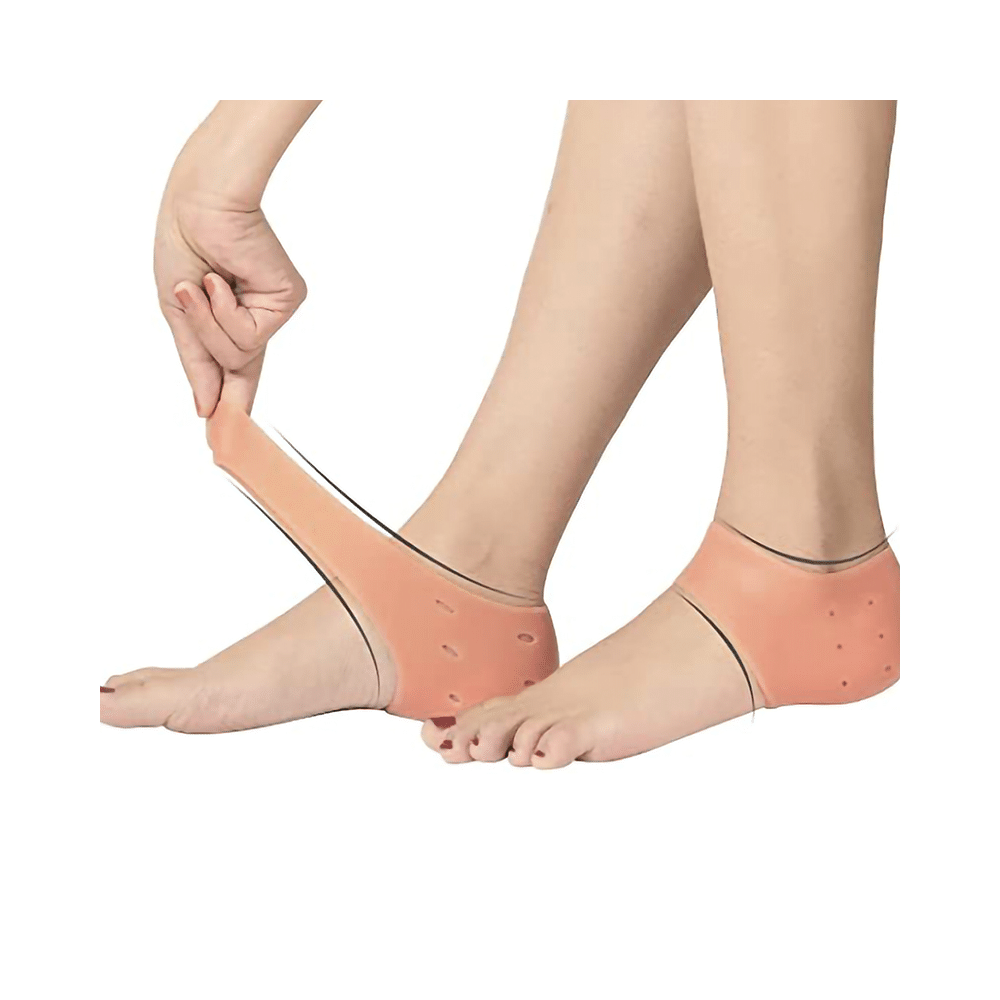 Dr Foot Anti Crack Silicone Gel Heel Pad Socks - Image 2