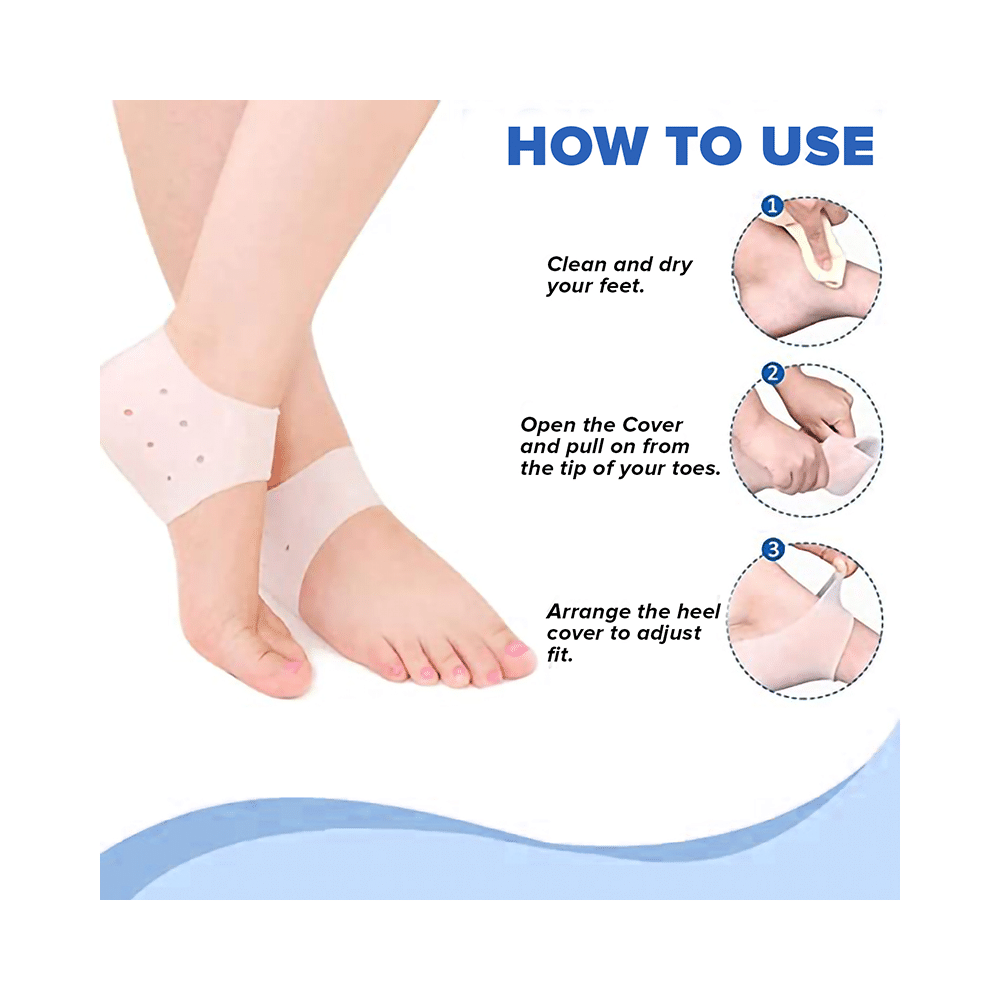 Dr Foot Anti Crack Silicone Gel Heel Pad Socks - Image 5