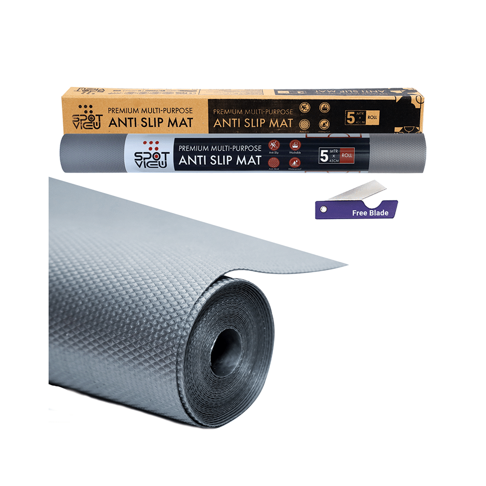 Spotview Premium Multi-Purpose Anti Slip Mat with Natraj Cutter Free 5m x 45cm Grey - Image 1