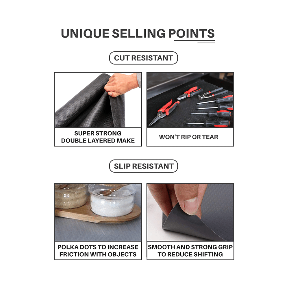 Spotview Premium Multi-Purpose Anti Slip Mat with Natraj Cutter Free 5m x 45cm Grey - Image 4
