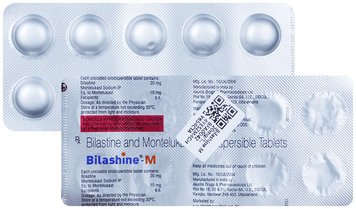 Bilashine M 20mg/10mg Tablet