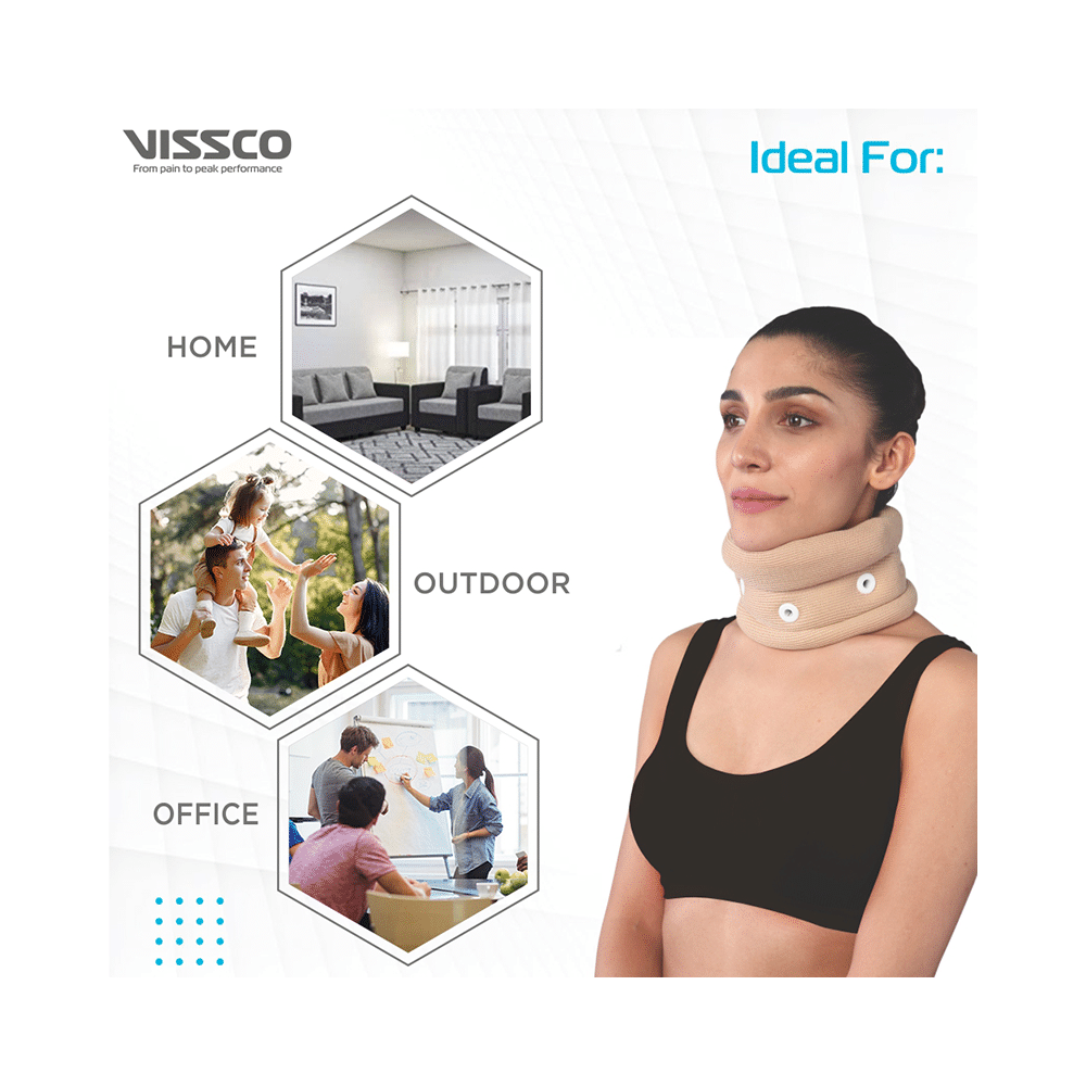 Vissco Core 0301A Cervical Collar with Chin Support XL Beige - Image 7