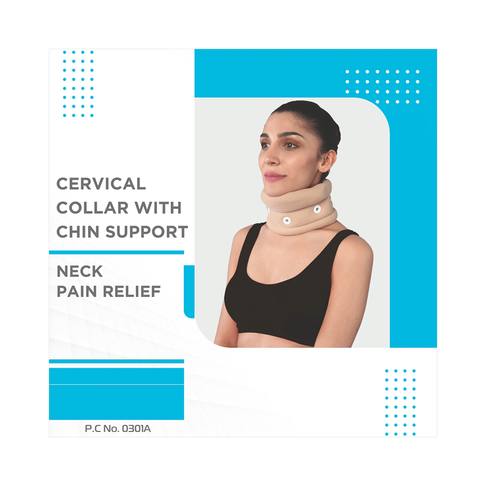 Vissco Core 0301A Cervical Collar with Chin Support XL Beige - Image 2