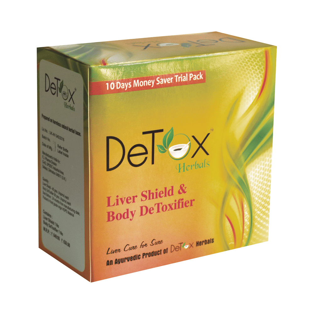 Detox Herbal Liver Shield & Body DeToxifier 10 Days Money Saver Trial Pack