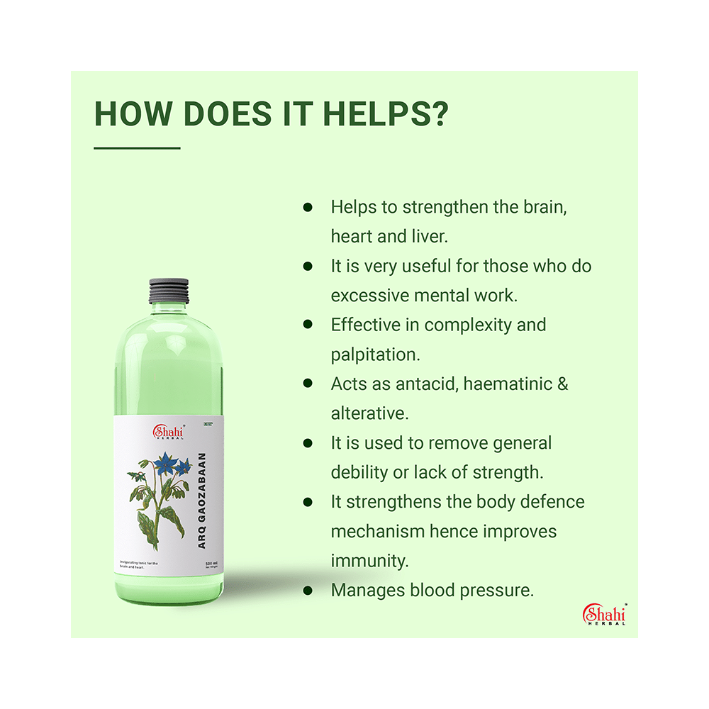Shahi Herbal Arq Gaozabaan (500ml Each) - Image 3