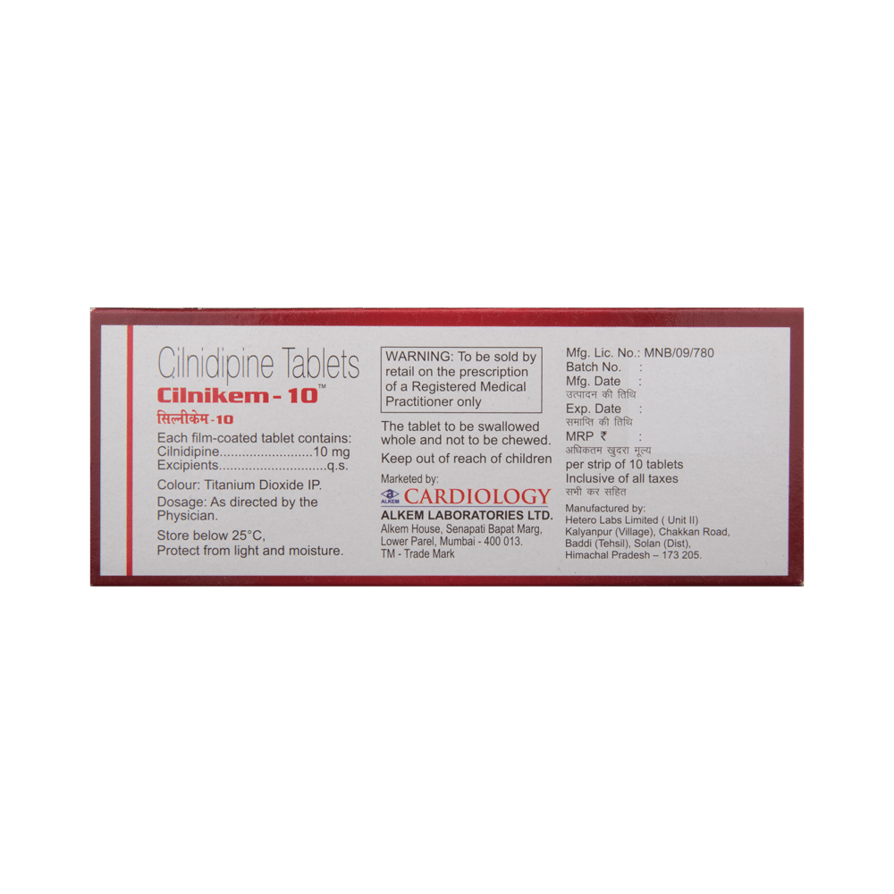 Cilnikem 10 Tablet - Image 3