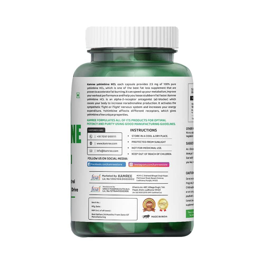 Kamree Yohimbine HCL 2.5mg Capsule - Image 3